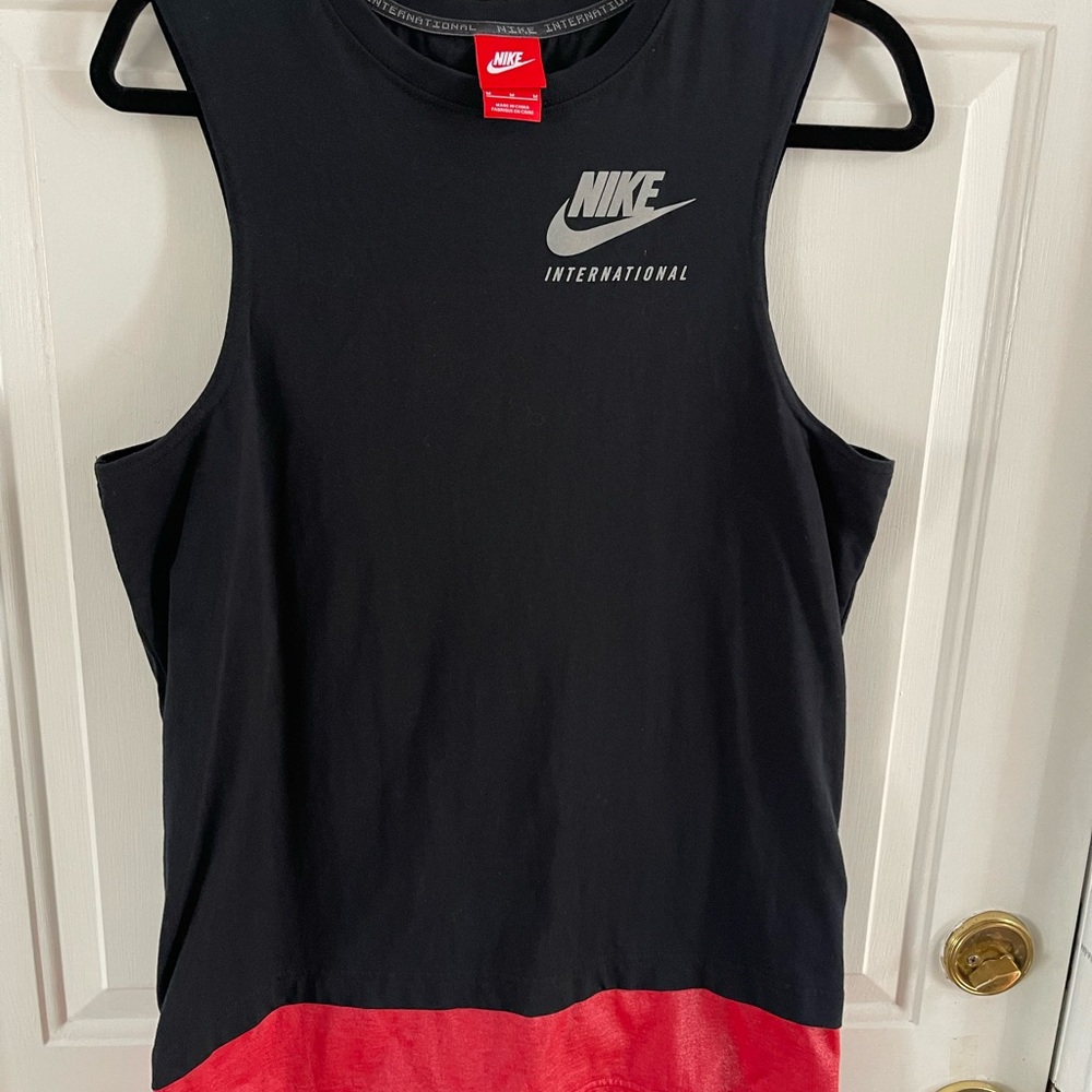 Nike Black and Red Tank Top
